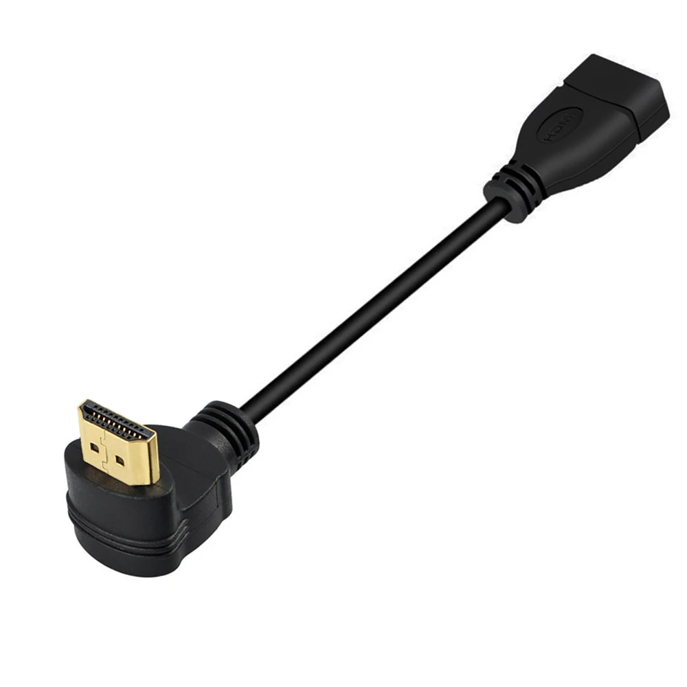 HDMI Удлинительный кабель Угловой 90 270 градусов Мужской к женскому кабелю HDMI удлинитель адаптер для Dongle tv Stick HDMI сплиттер переключатель