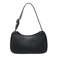 Small Handbag For Women 2020 Designer Shoulder Purse High Quality PU Black Tote Bag Cute Sac Baguette Femme Hand Dumpling Bag