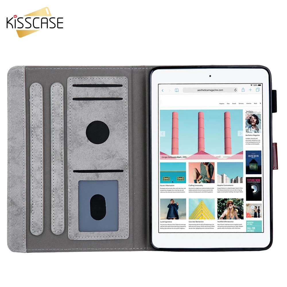 KISSCASE Luxury Flip Leather Tablet Case Cover For iPad mini 4 5 7.9&quot Plain Business Stand Holder | Компьютеры и офис