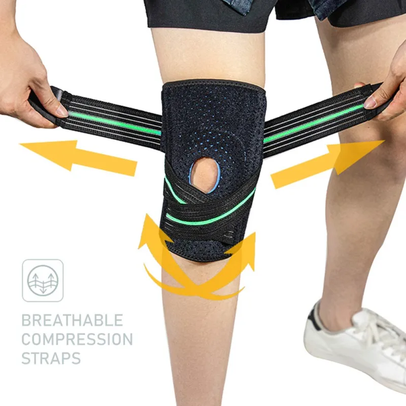 

1PCS Knee Support Brace KneePads Compression With Adjustable Strap Fitness Basketball Tennis Knee Protector Bandage