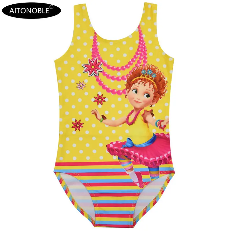 Aitonoble Swimwear Children Girls Swimsuit Surprise Princess Cosplay Costume Summer Doll Dress | Спорт и развлечения