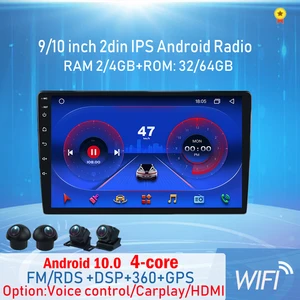 2021 new android 10 0 dsp qled car multimedia for universal autoradio 4g ram 64g rom with hd 360 bird view panorama gps bt wifi free global shipping