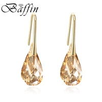 baffin new trendy gold helix pendant drop earrings crystals from swarovski for women party statement indian jewelry friends gift