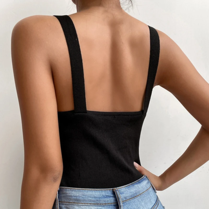 Женские сексуальные платья без рукавов с v образным вырезом топ на бретелях