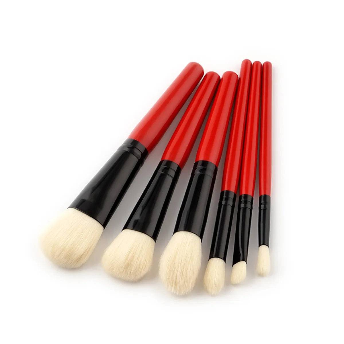 

Pro Fashion Girl Sexy Red Makeup Brushes 6pcs Cosmetic Set Powder Blush Foundation Eyeshadow Eyeliner Lip Beauty Tools Maquiagem