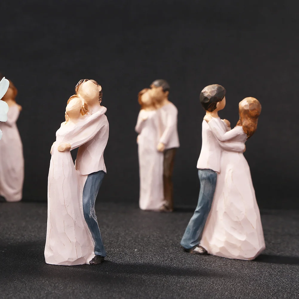Статуэтка из синтетической смолы для пары скульптура офисное украшение ручная