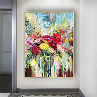100 hand colorful flowr new painting on canvas art wall picture artwork for living room home decor no framed painting picture