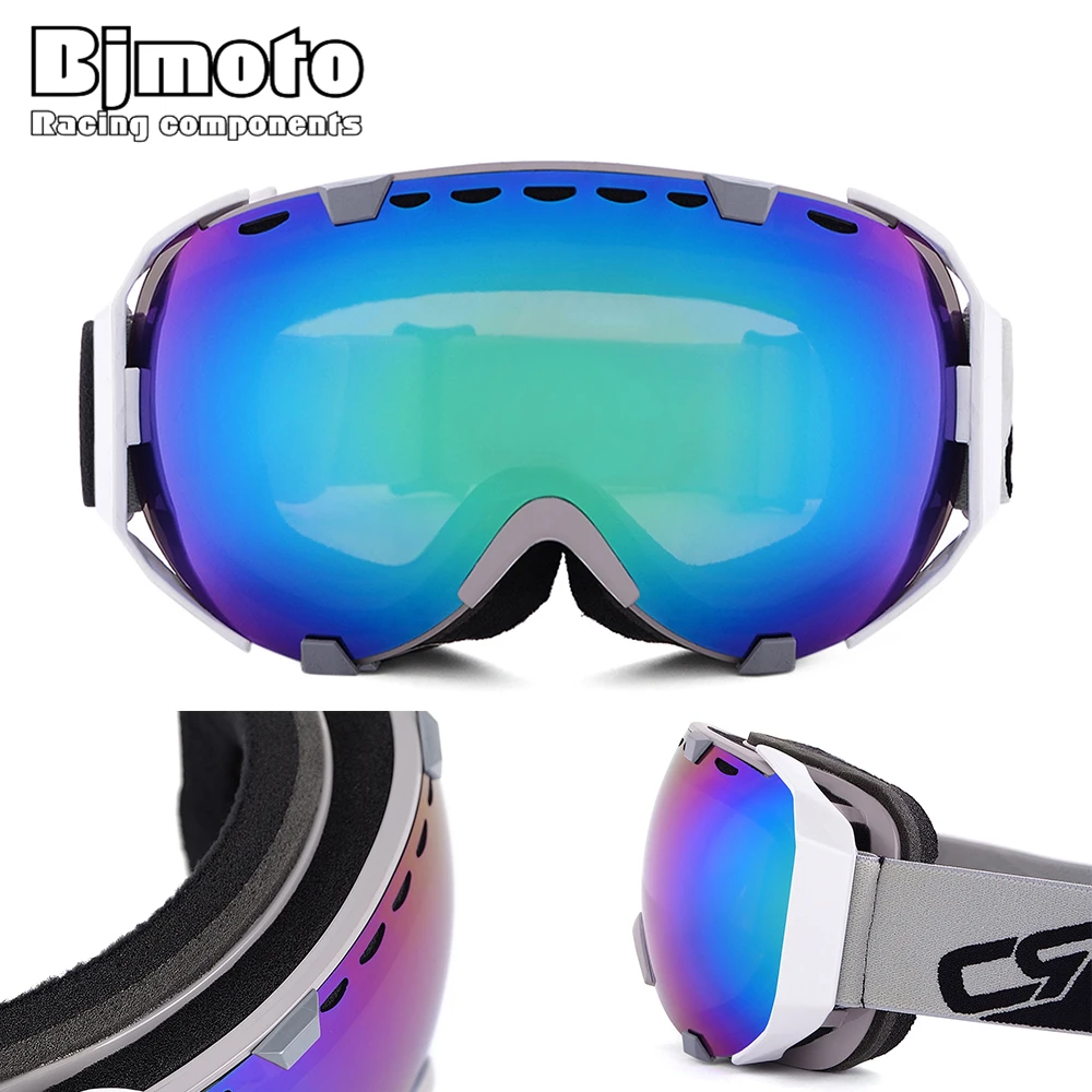 

BJMOTO Winter Ski Goggles Snowboard Snowmobile Anti-fog Skiing Eyewear Snow Large Spherical Ski Glasses Snowboarding Man Women