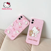 hello kitty cute cartoon tpu phone case for iphone13 13pro 13promax 12 12pro max 11 11pro x xs max xr 7 8 plus soft case