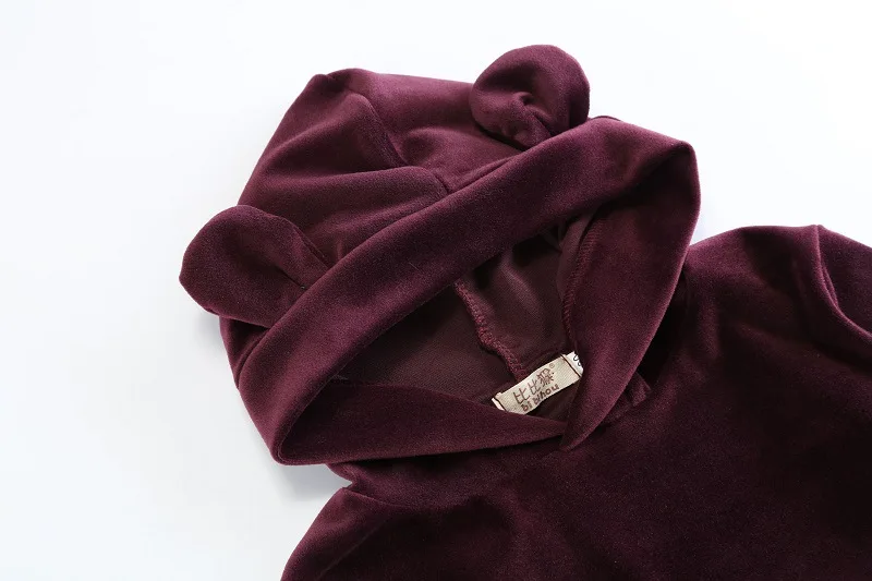 Детская одежда теплый костюм для маленьких мальчиков Детский свитер с капюшоном