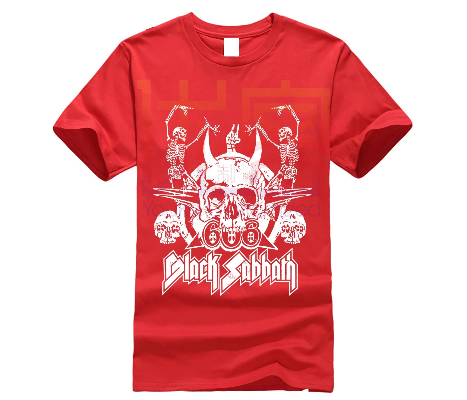 Брендовая мужская рубашка Black Sabbath 666 футболка с черепами |