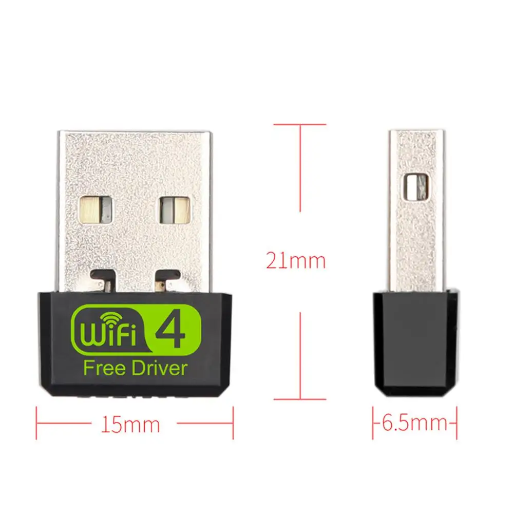 

WD-1513B 2.4G WiFi Network Adapter 2dBi Antenna 150Mbps Lan Supporting CD-free Installation Driver Wireless Network Card for PC