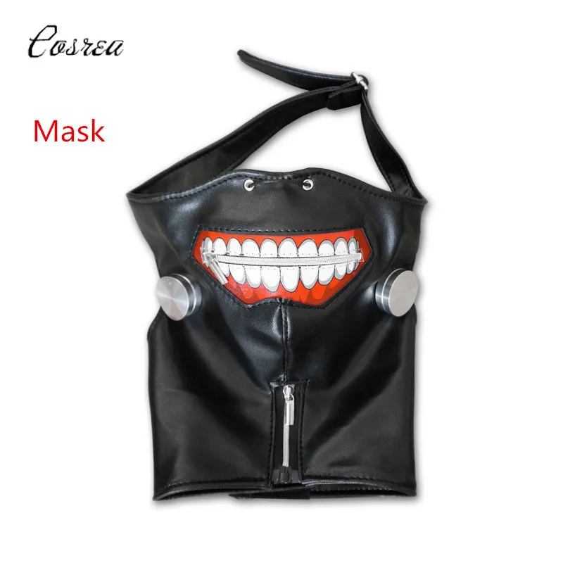 Аниме Токийский Гуль косплей маска Kaneki Ken и парик регулируемые маски на молнии