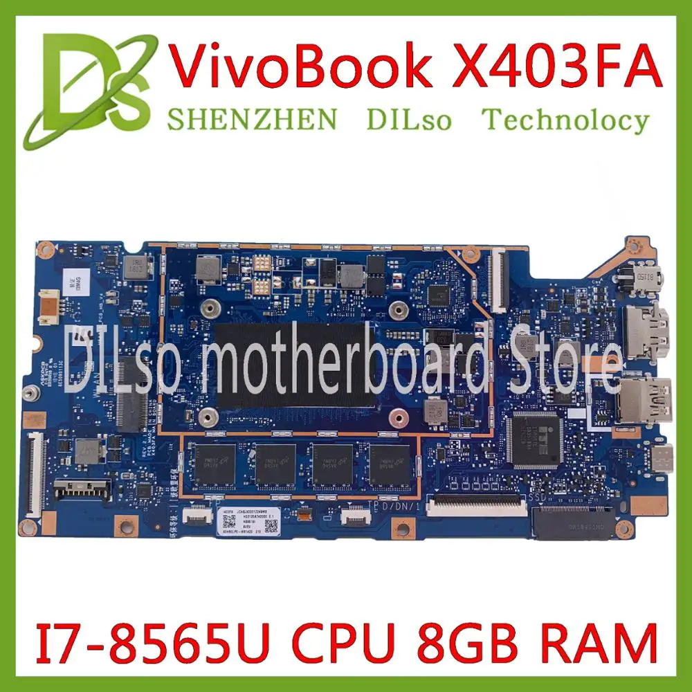 

KEFU X403FA материнская плата для ASUS VivoBook X403FA L403FA L403FAC материнская плата для ноутбука i7-8565U CPU 8 Гб RAM Оригинал 100% тест