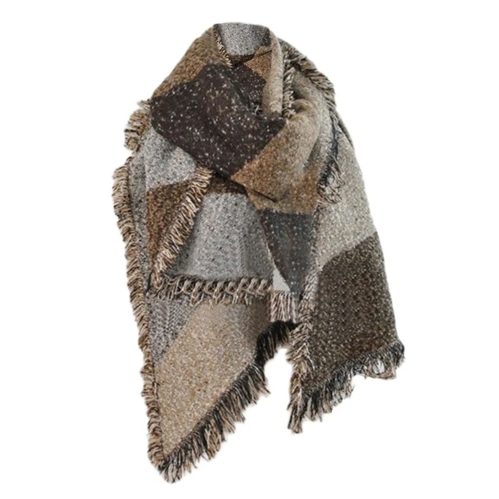 Женские шарфы зима большой толстый длинный кашемировый полушерстяный Мягкий