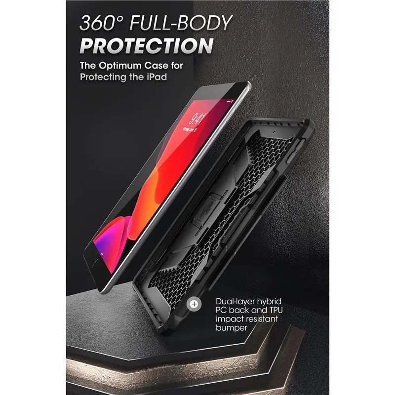 SUPCASE для iPad 10,2 чехол(), для iPad Air 3 Чехол 10," UB тонкий резиновый чехол со встроенным Apple Pencil Holder& kickstand