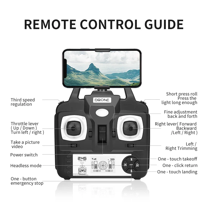 Радиоуправляемый Дрон складной HD-Квадрокоптер с большой выносливостью Wi-Fi