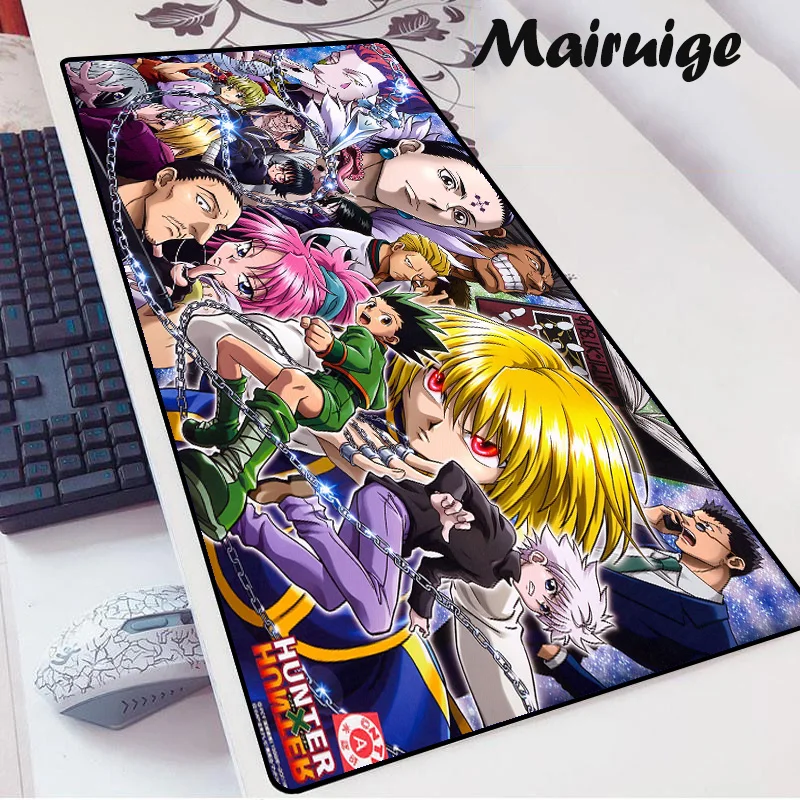 

Большой коврик для мыши Hunter X Hunter, декор для компьютера XXL, геймерский коврик для мыши, ПК, ноутбука, нескользящий Настольный коврик, ковер, иг...
