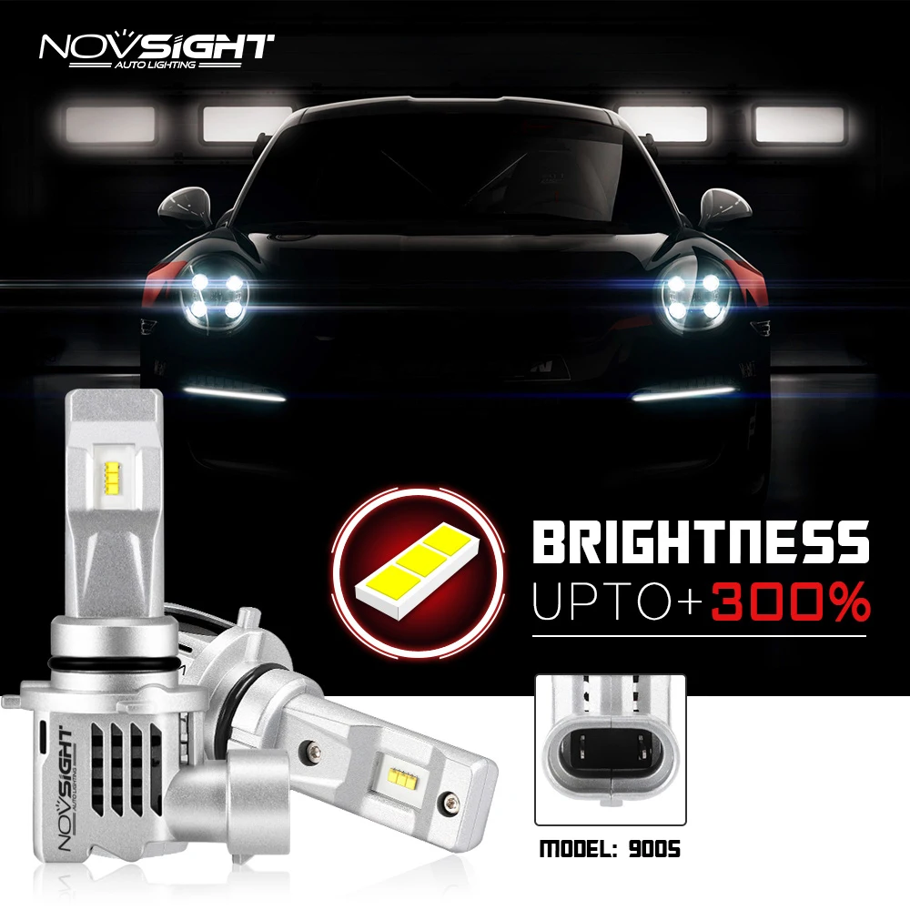 Novsight H7 H4 H3 H1 Светодиодные Автомобильные фары 6000K 10000lm Пара Автомобильные H11 9005 9006 HB2 Hi/lo луч авто фары лампы