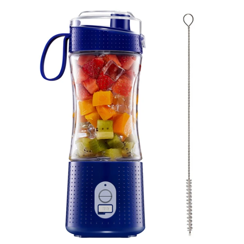 

Portable Personal Blender, 6 Blades Rechargeable Mini Travel Fruit Ice Electric Smoothie Blender Juicer Cup Maker Mixer