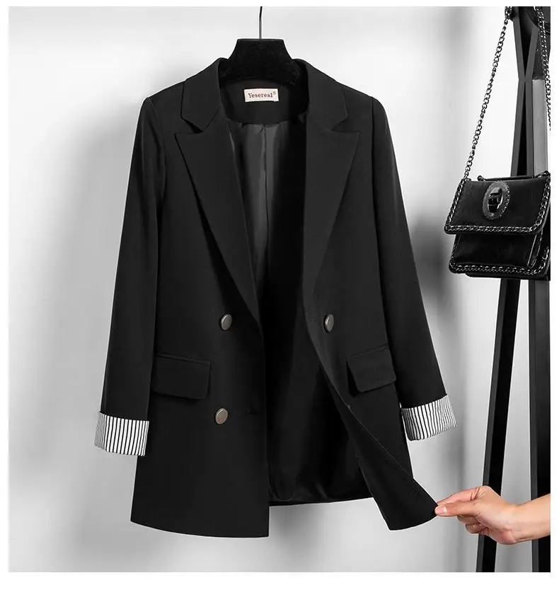 Женский костюм большого размера 7XL черный Блейзер куртка новое красное пальто в