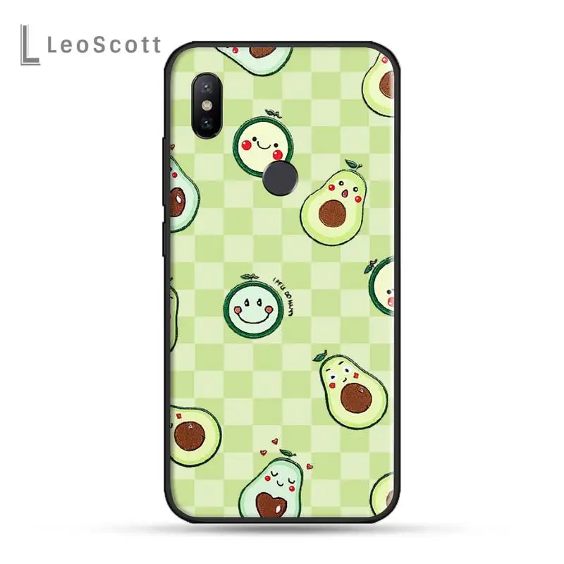 

cute cartoon Avocado Phone Cases For Xiaomi Redmi note 7 8 9 t k30 max3 9 s 10 pro lite