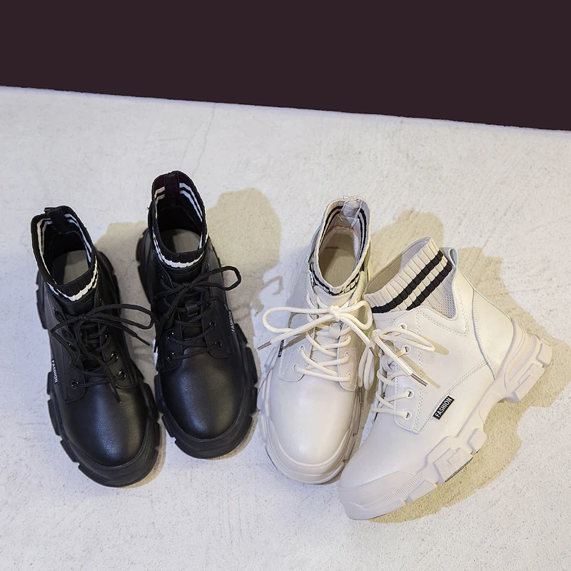 Женские ботинки с бархатной подкладкой маленькие повседневные туфли-носки