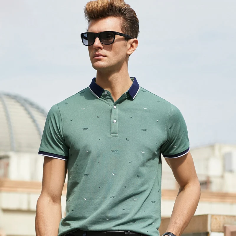 

2020 Summer New Casual Print Men's Polo Shirt High Quality Fashion Short Sleeve Polo Shirt Tops Male Brand Clothes
