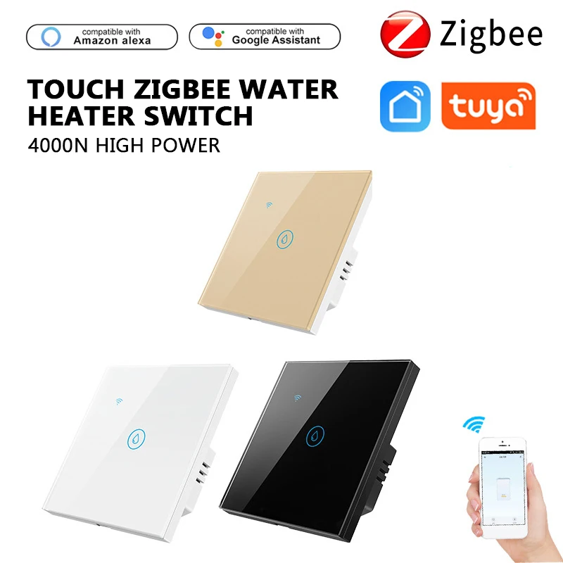 

Tuya Smart Life WiFi Boiler Water Heater Switch NEW 4400W, App Timer Schedule ON OFF, Voice Control Google Home , Alexa Echo Dot