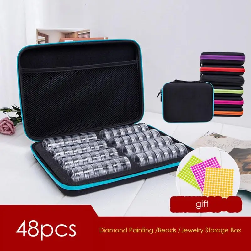 2 Pack 28 Grids Diamond Painting kits Plastic Storage Box Nail Art Rhinestone Tools Beads Case Organizer Holder | Дом и сад
