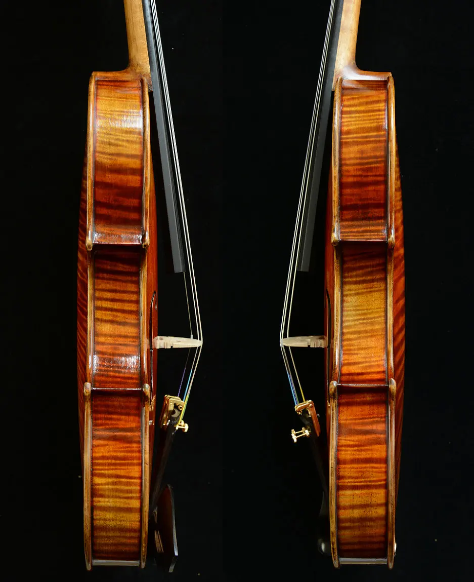 Реальное фото Stradivari 1716 скрипка Мессии Master Wang's Work Боснийский клен и Австрийская