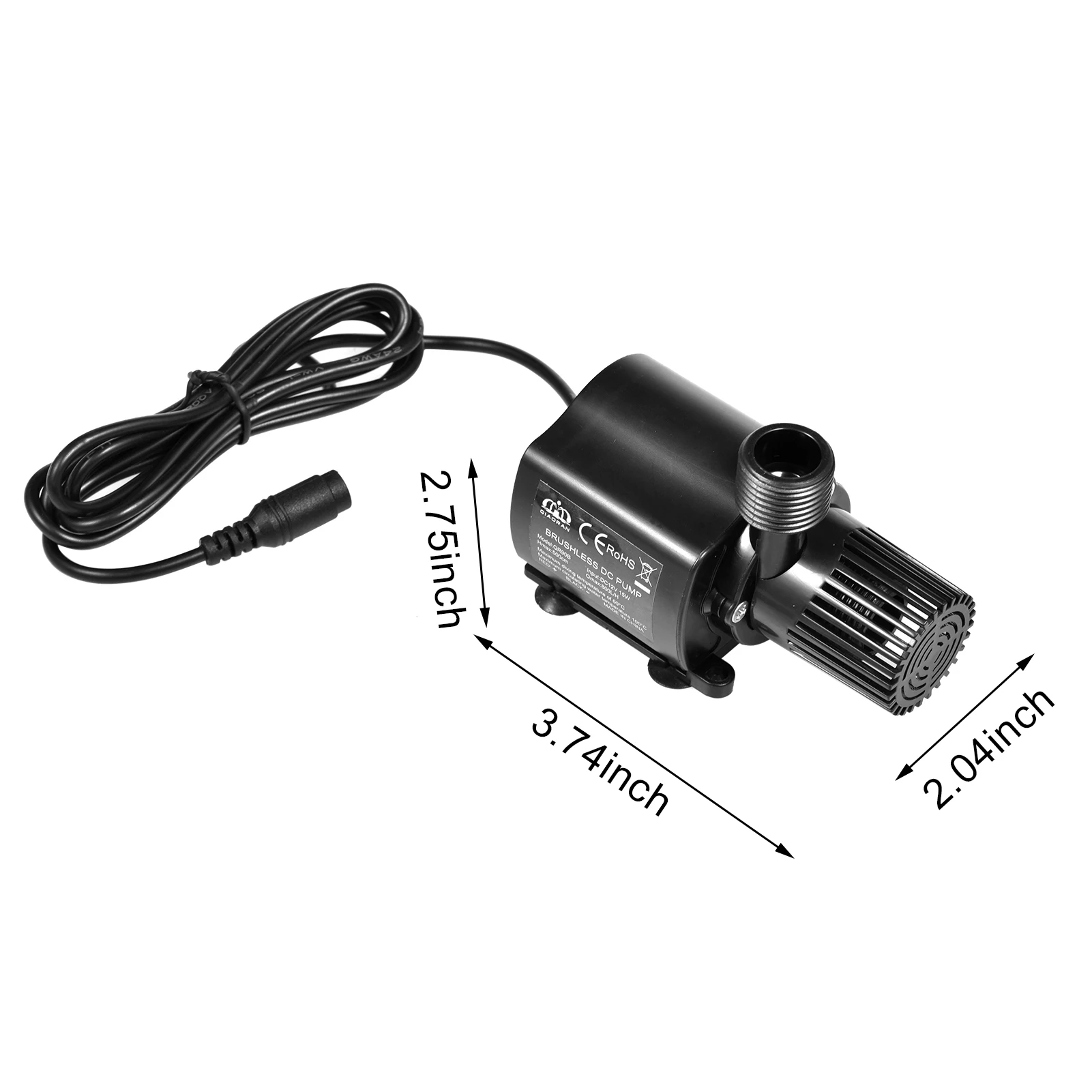 

DC 12V Water Pump Adjustable-Speed Quiet Solar Circulation Pump Low Noise Brushless Motor Pump Micro Submersible Water Pump