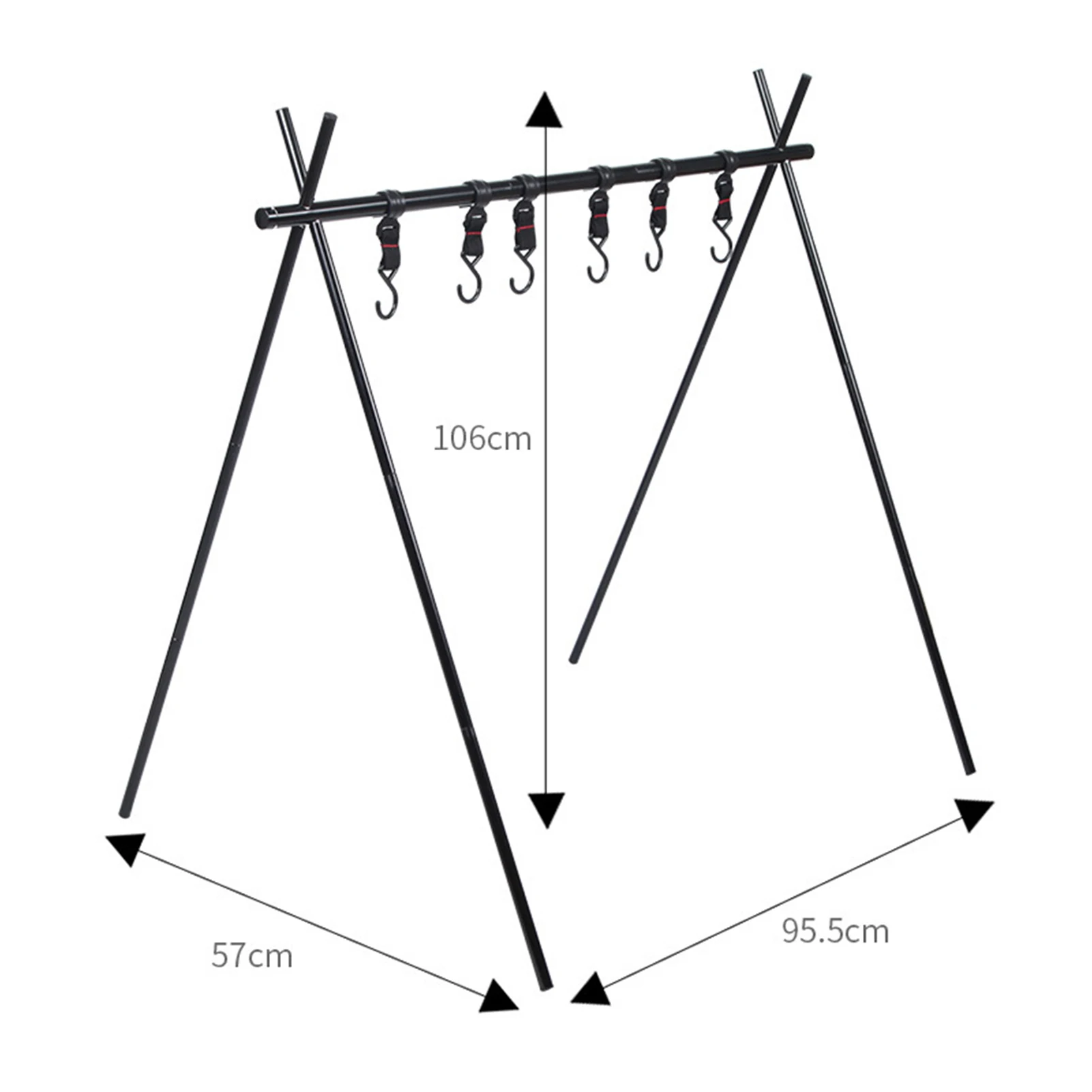 

Outdoor Camping Foldable Triangle Hanging Rack Travel Sundries Organizer Storage Shelf Clothes Hanger Outdoor Triangle Rack