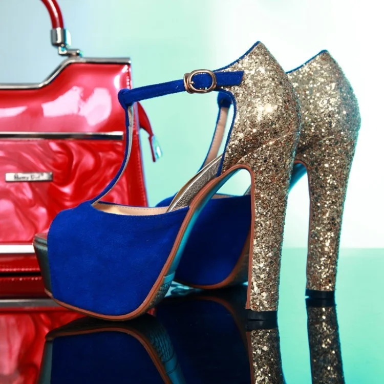 

Summer new high heel thick heel waterproof table bag heel buckle fashion sexy fish mouth sandal female