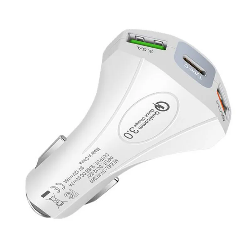 Быстрое зарядное устройство 3 0 type c автомобильное адаптер 7A QC3.0 Turbo Быстрая