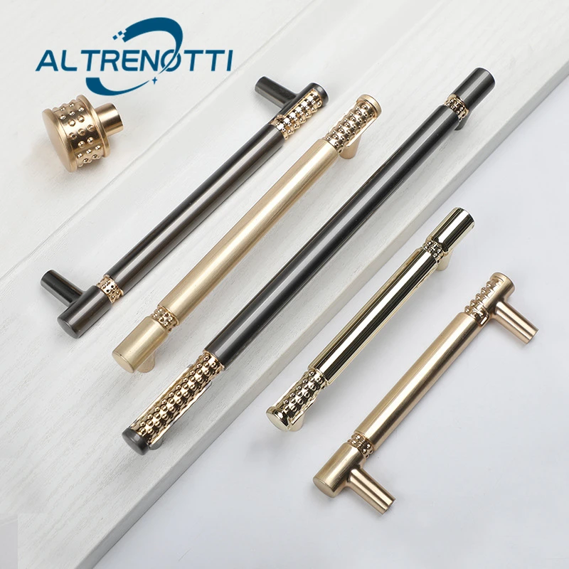 

Furniture Cabinet Handle Nordic Simple Zinc Gold For Wardrobe Drawer Kitchen T Bar Door Pull Cupboard Closet Knob Home Hardware