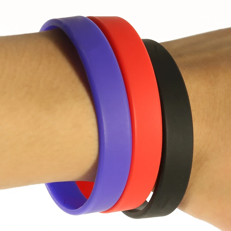 50 шт. для мужчин женщин подростков спортивный Резиновый Браслет твердого