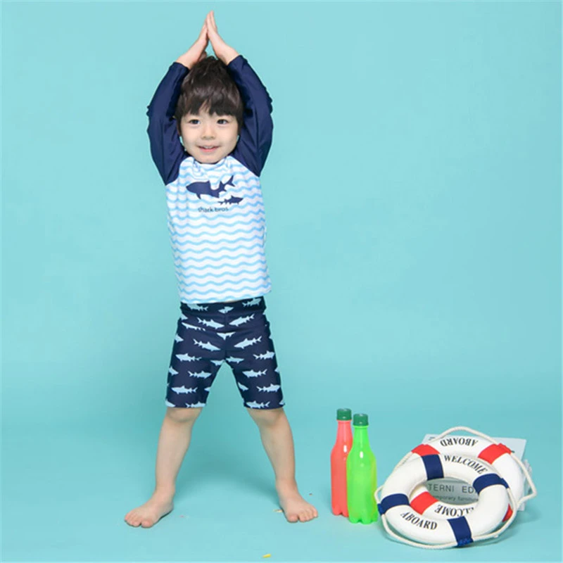 Спортивная одежда для мальчиков 2 12 лет купальник из двух частей детский с