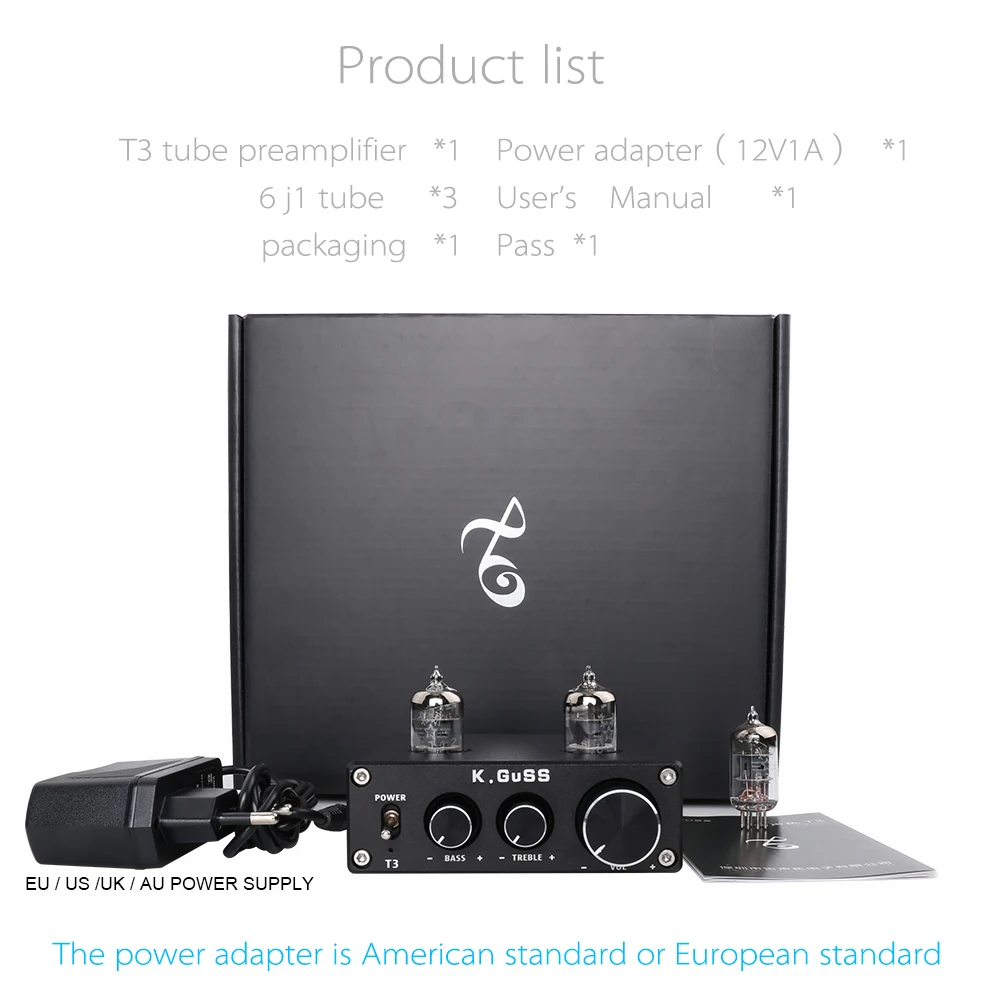 Предусилитель KGUSS T3 MINI Bile 6J1 трубчатый усилитель буфер HIFI предусилитель звука с