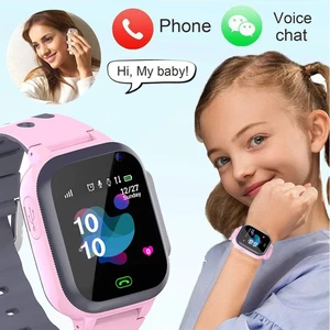 kids watches call kids smart watch for children sos waterproof smartwatch clock sim card location tracker child watch boy girls free global shipping