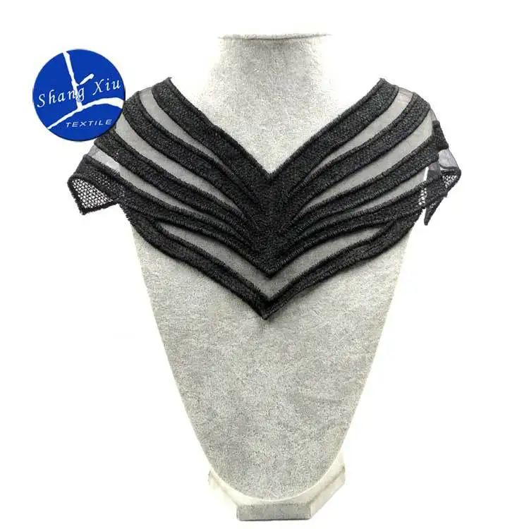 Вышивка шеи воротник diy Ложные воротнички Водорастворимая москитная сетка