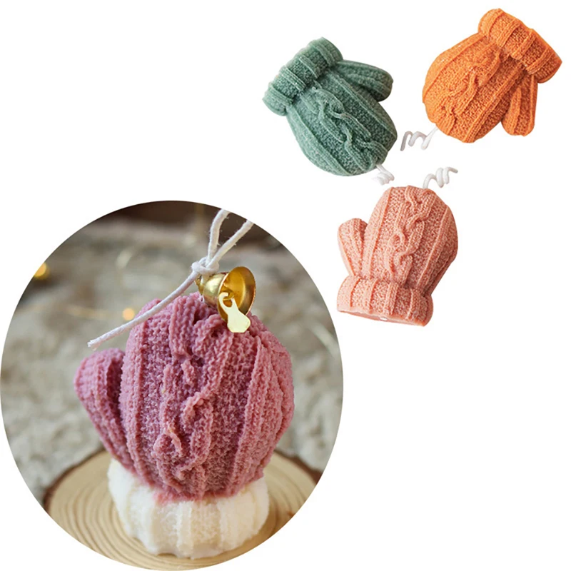 

3D форма в форме перчаток, «сделай сам», формы для мыла ручной работы, Рождественская варежка, силиконовая форма для свечи, инструменты для ук...