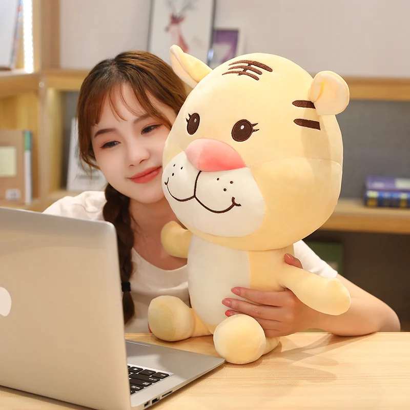 

1pc 25-50CM Cute Smiling Tiger Plush Toys Stuffed Animals Smile Tiger Plush Doll Pillow Kids Lovers Birthday Baby Gift