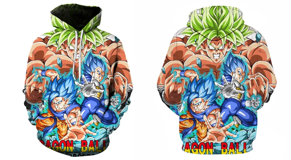 Дизайн Dragon Ball Z Goku толстовки DBZ толстый Гоку печать 3D Толстовка с капюшоном для мужчин и женщин Harajuku верхняя одежда унисекс Толстовка