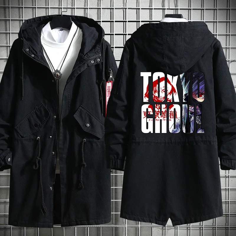 

Простой Модный жакет Kaneki Ken с аниме Токио, стиль Changchun, Осенний Повседневный свободный Тренч