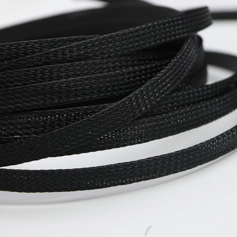 

1M/5M/10M Black PET Braided Sleeving Diameter 1~100mm Insulated Cable Data line protection Wire Cable Flame-retardant nylon tube