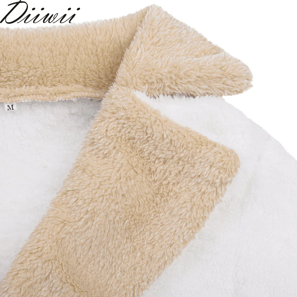 

DiiWii Womens Fashion Top Lapel Padded Spliced Leopard Print Coat