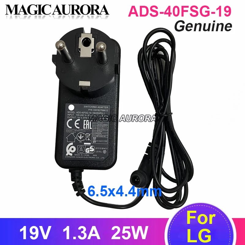 

EU Plug 19V 1.3A ADS-40FSG-19 19025GPG-1 Switching Adapter For LG LED LCD Monitor 19025GPCN E2242C E2249 E1948S Power Supply