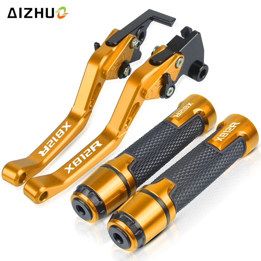 

For XB 12R Motorcycle Adjustable Accessories FOR BUELL XB12R 2009 Brakes Clutch Levers Handlebar Grips CNC Aluminum with LOGO
