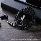 Кабель с микрофоном для наушников Shure SE215, IE80, KZ, ZST, ZSN Pro, ZS10 Pro, ZSX, 5n OFC, 200 ядер